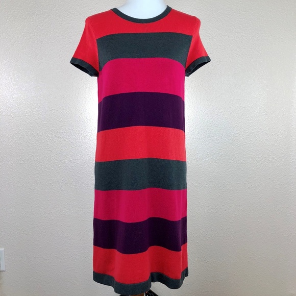 Calvin Klein Dresses & Skirts - Calvin Klein Stripped Short Sleeve Sweater Dress
